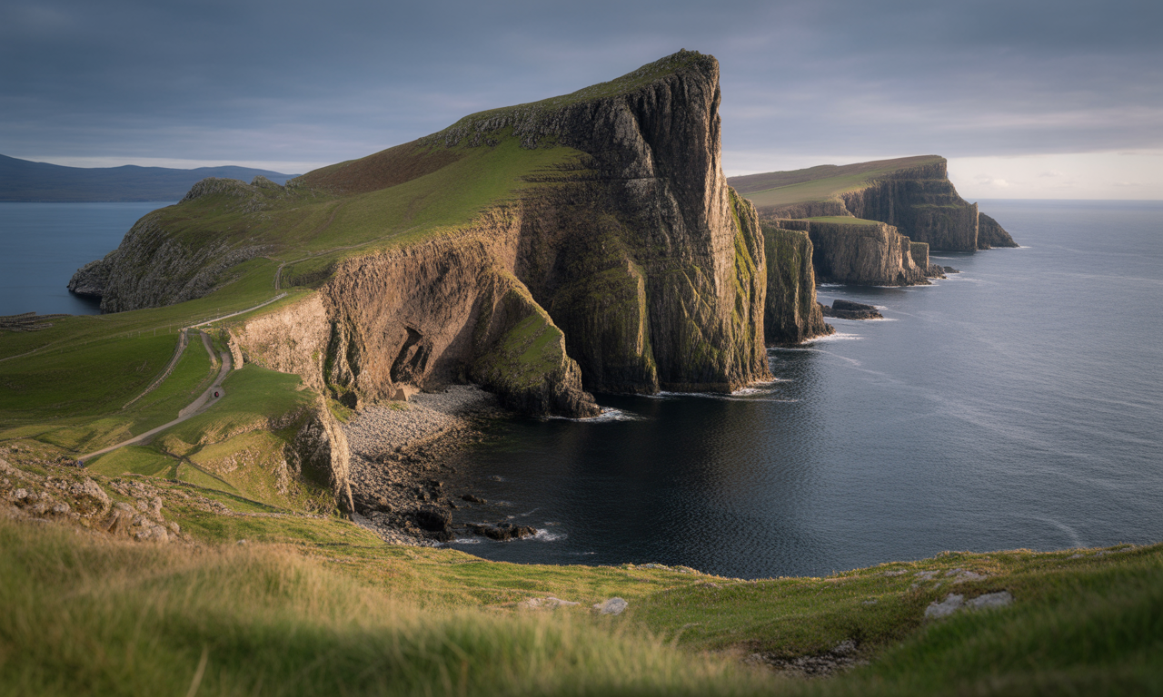découvrez la randonnée spectaculaire de neist point sur l'île de skye : un parcours incontournable pour admirer des panoramas à couper le souffle sur les falaises et l'océan. conseils, accès et meilleures vues au rendez-vous !