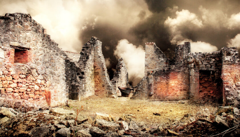 Bâtiment détruit par des bombes