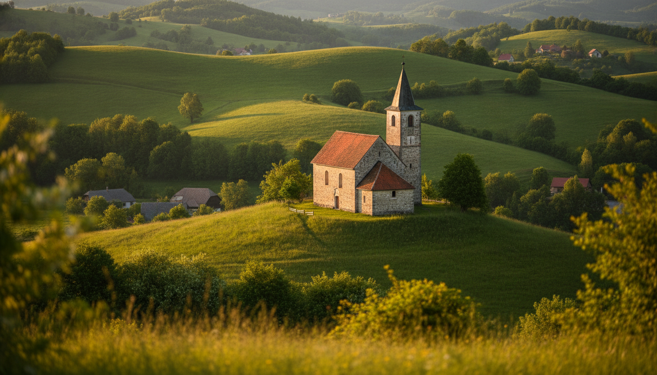 découvrez l’église de sveti jakob, un joyau architectural perché au sommet des collines slovènes, offrant une vue imprenable et une riche histoire culturelle.